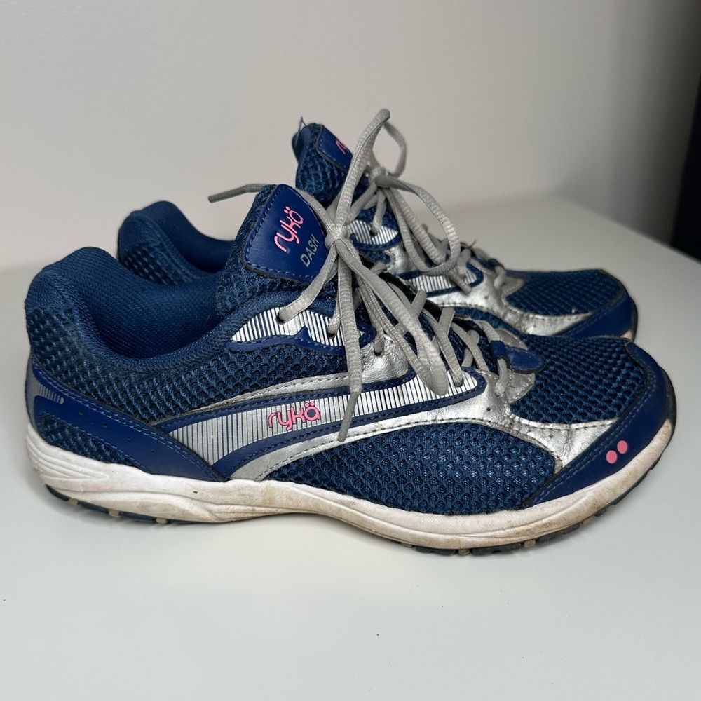 Ryka Blue‎ and Silver Sneakers Size 7.5